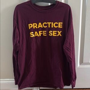 Danny Duncan Maroon Long Sleeve Shirt with Yellow Text